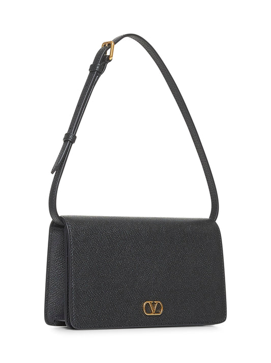 Black Vlogo Signature mini shoulder bag