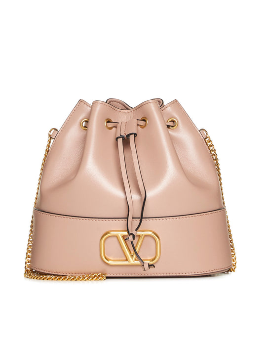 VLogo Signature leather pouch bag