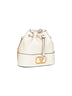 Light ivory VLogo Signature mini bucket bag