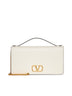 Valentino Garavani<BR/>Portafoglio bianco in pelle con tracolla<BR/>