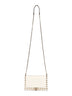 Light ivory Rockstud mini bag with chain