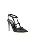 Slingback Rockstud in vitello nero