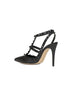 Slingback Rockstud in vitello nero