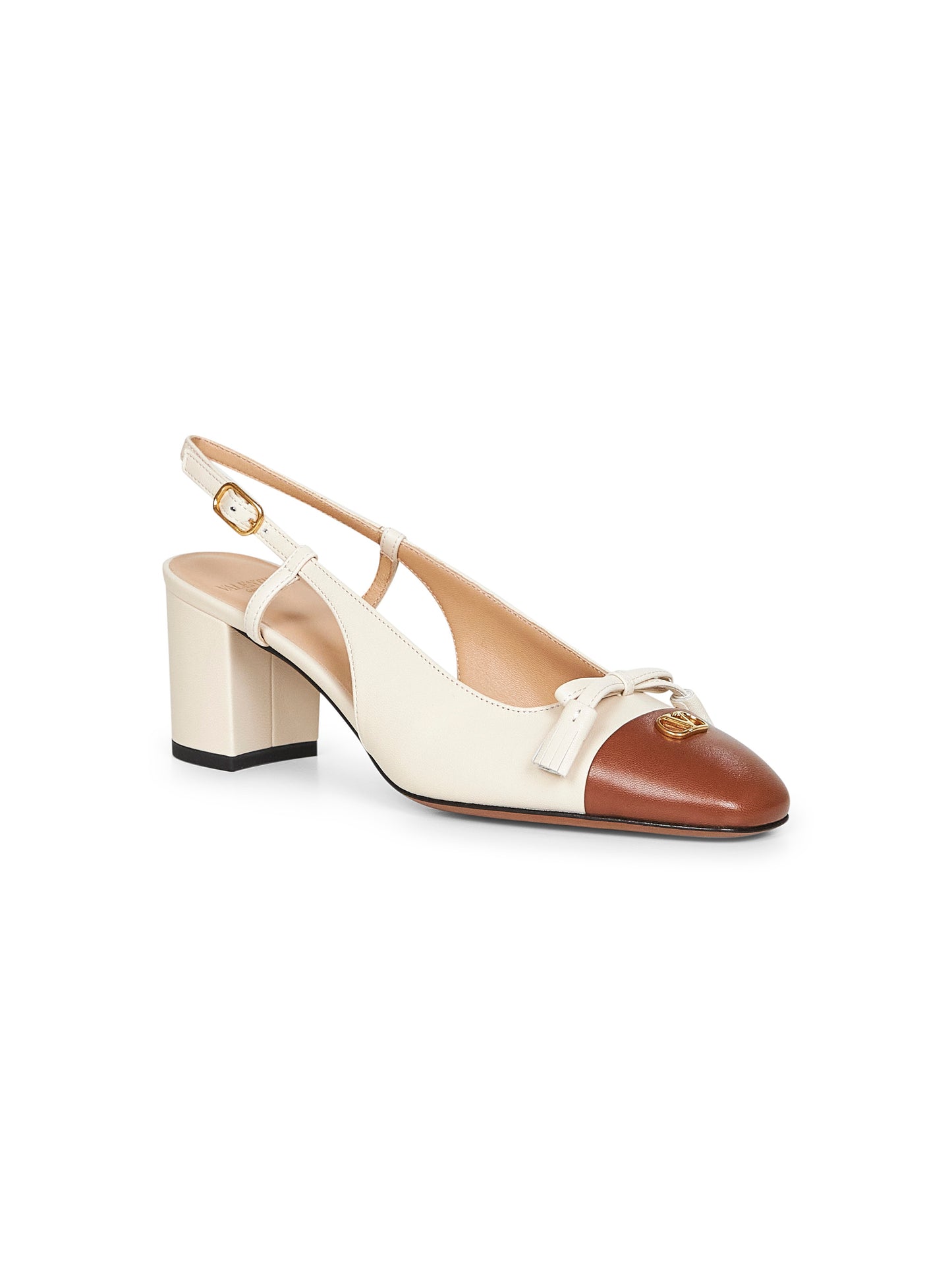 Slingback Valet Du Roi in capretto bi-colore
