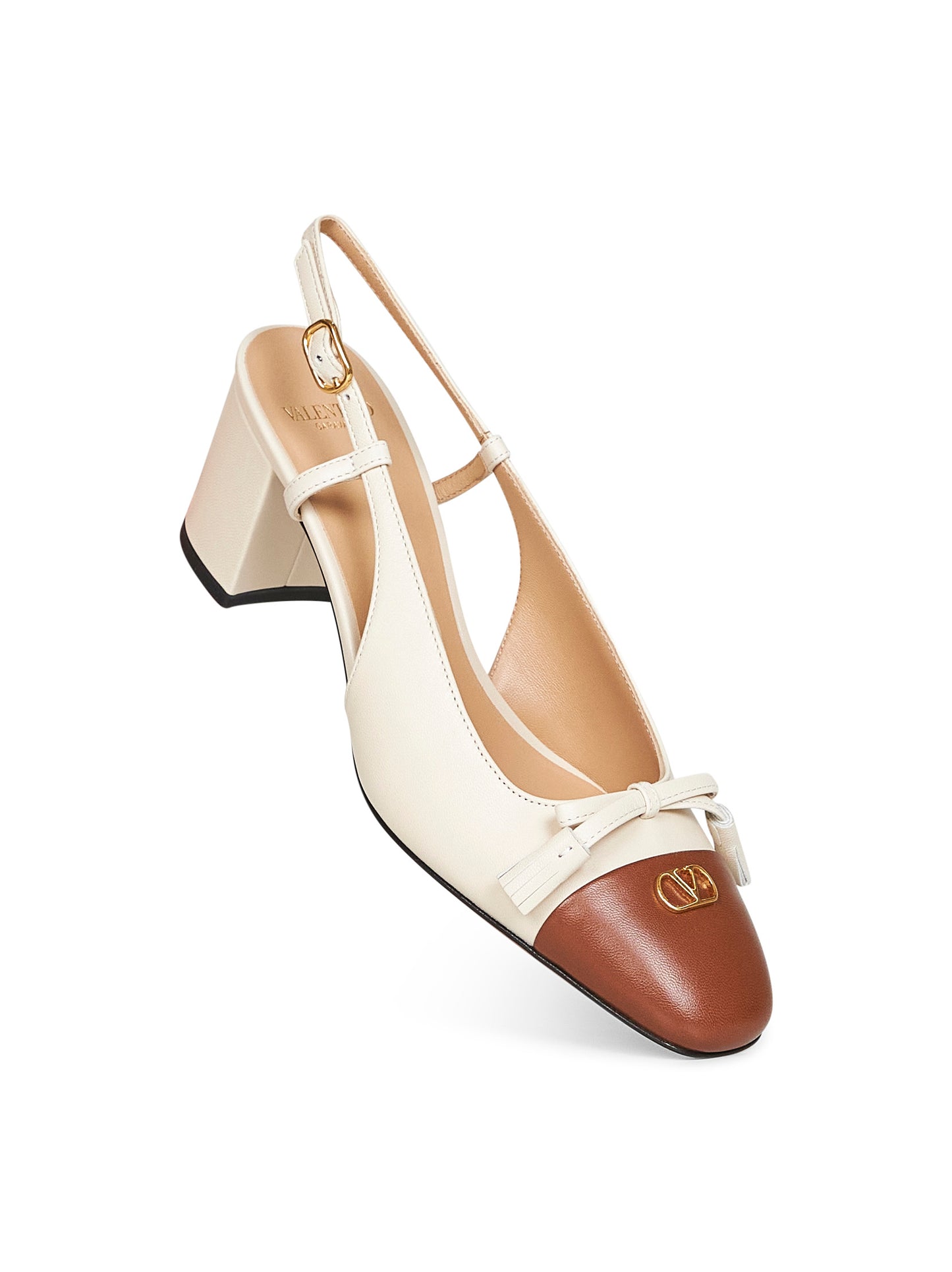 Slingback Valet Du Roi in capretto bi-colore