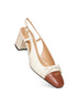 Slingback Valet Du Roi in capretto bi-colore