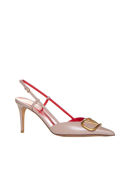 Valentino Garavani VLogo Signature leather slingback