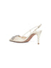 Décolleté slingback VLogo Signature avorio