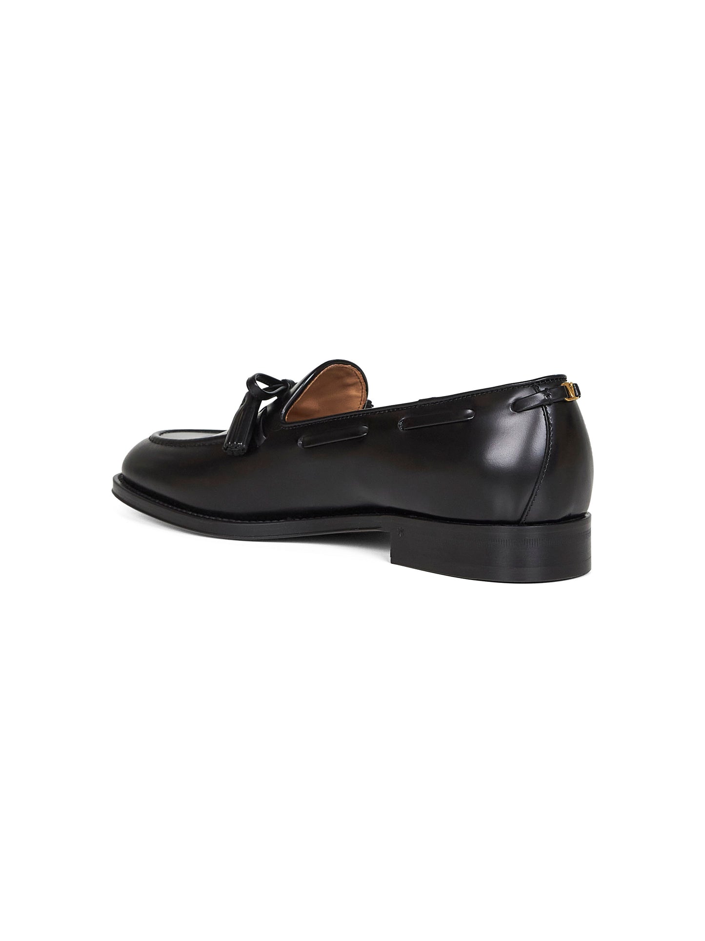 Black shiny calfskin leather Bowshire loafers