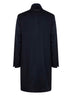 Blue Oasi Cashmere overcoat with bib