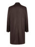 Brown Oasi Cashmere overcoat with bib