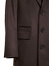 Brown Oasi Cashmere overcoat with bib
