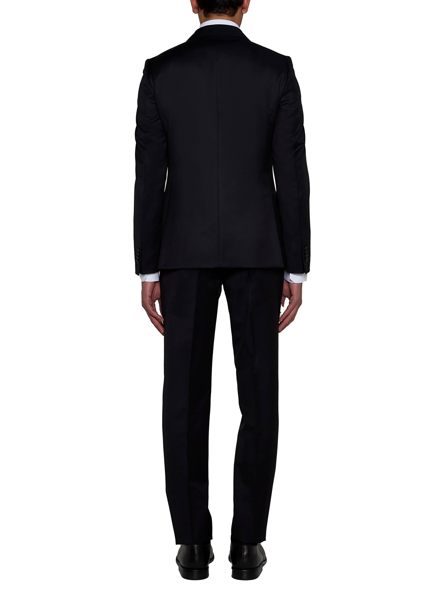 Completo monopetto in lana e mohair