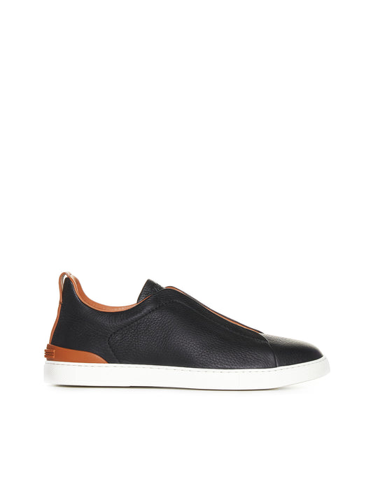 Triple Stitch leather sneakers