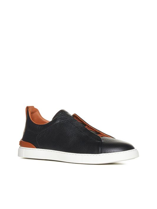 Triple Stitch leather sneakers