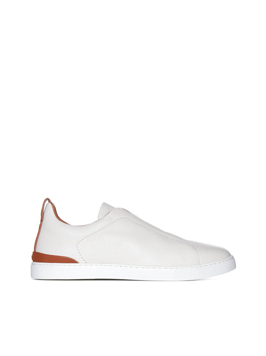 Triple Stitch™ Sneaker in Cream Deer Leather