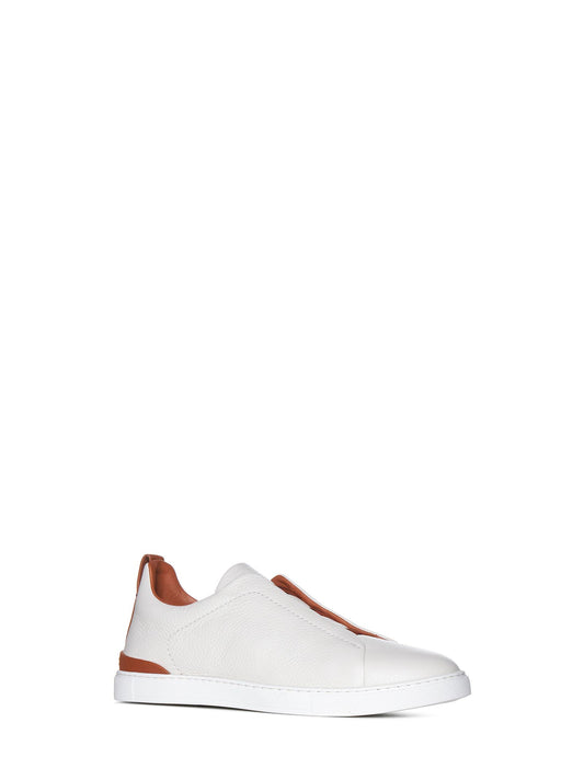 Triple Stitch™ Sneaker in Cream Deer Leather