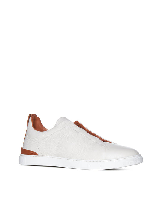Triple Stitch™ Sneaker in Cream Deer Leather