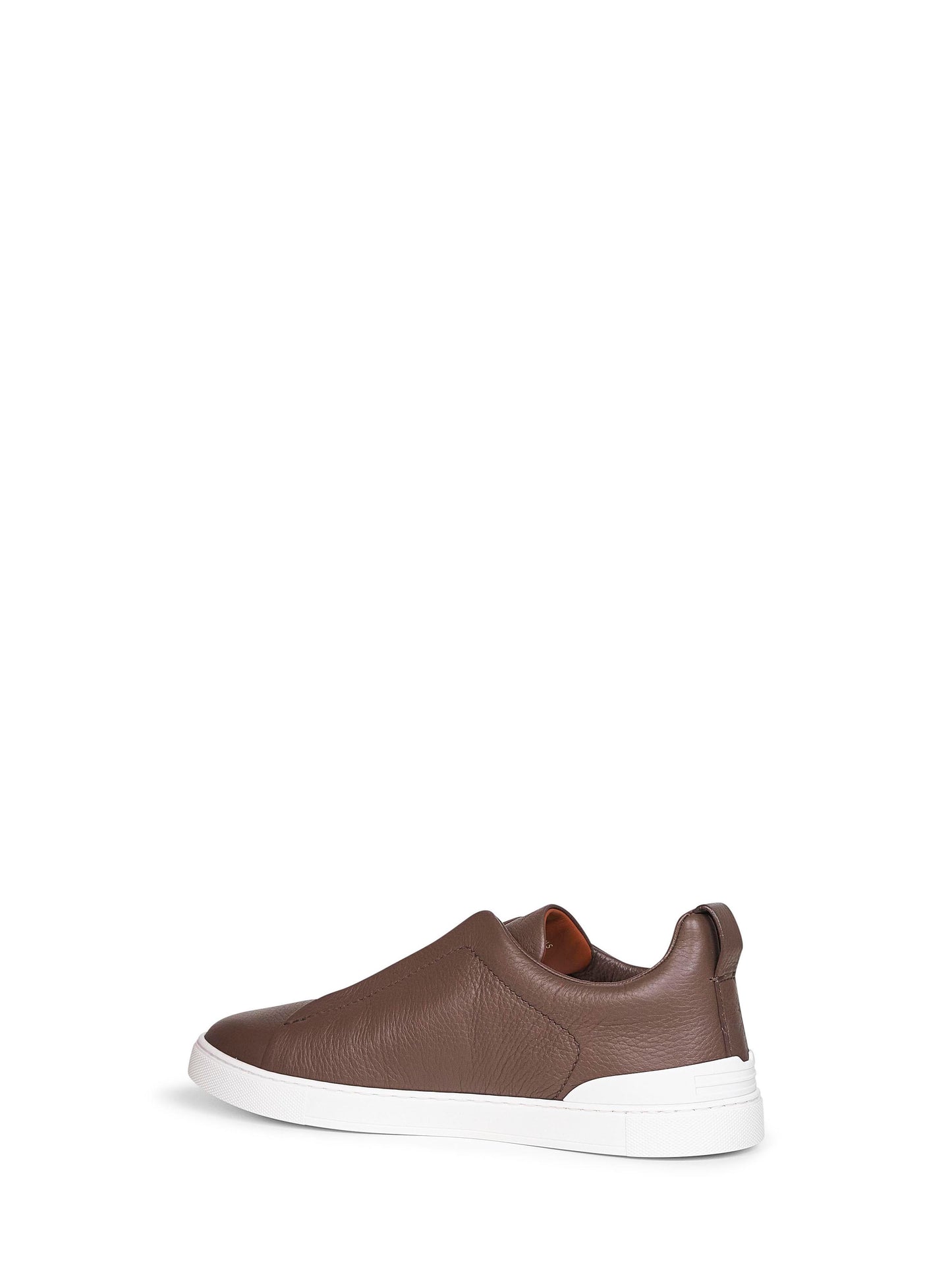 Brown deerskin Triple Stitch sneakers