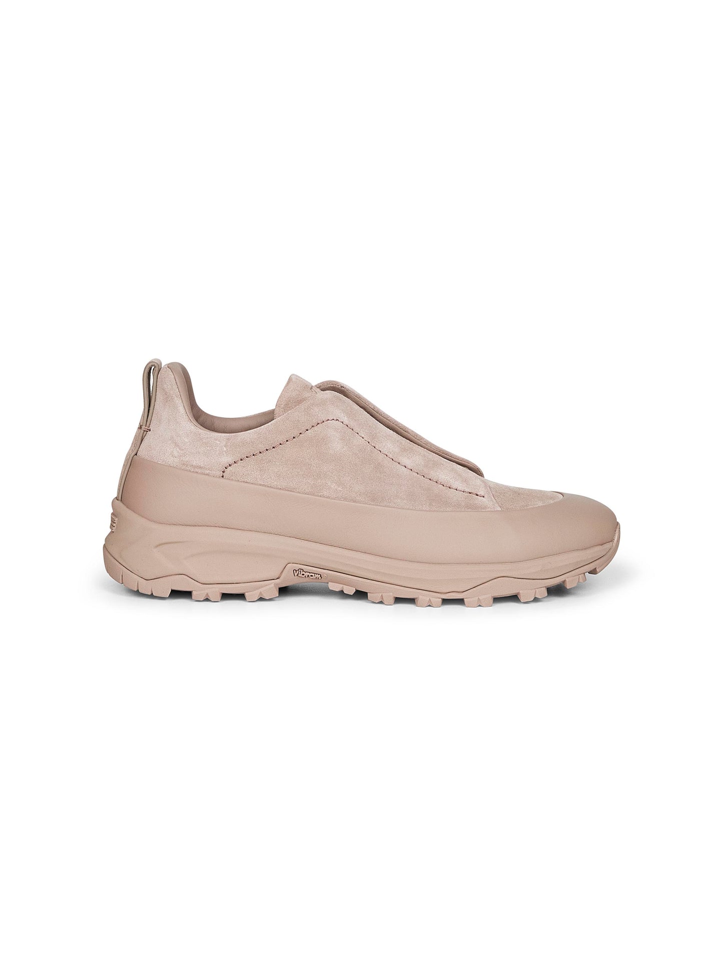Taupe leather and suede Triple Stitch Monte sneakers