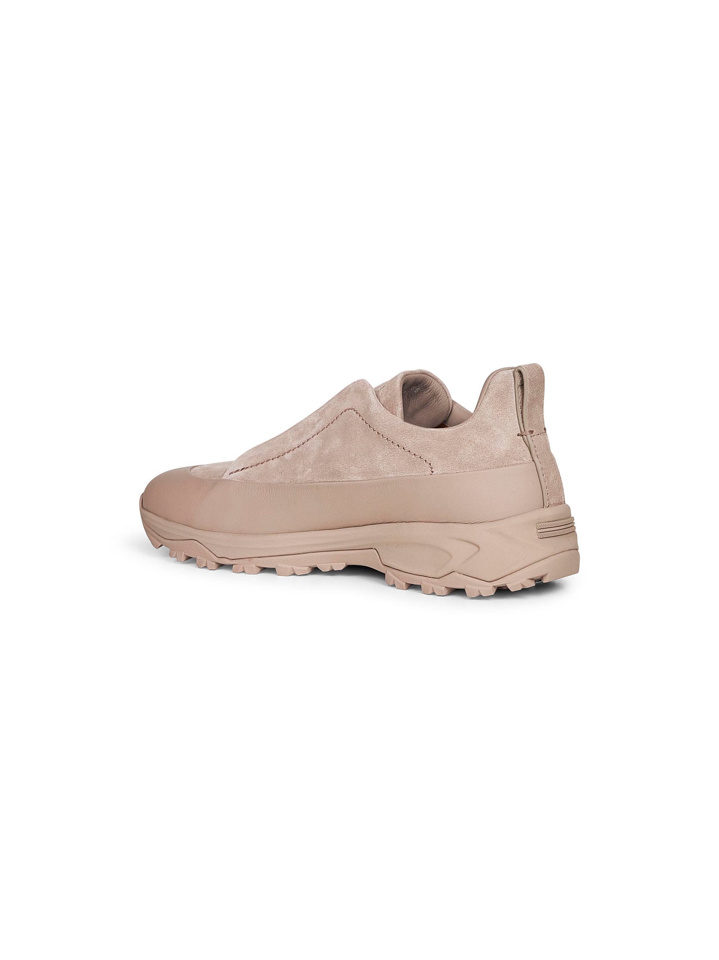 Taupe leather and suede Triple Stitch Monte sneakers