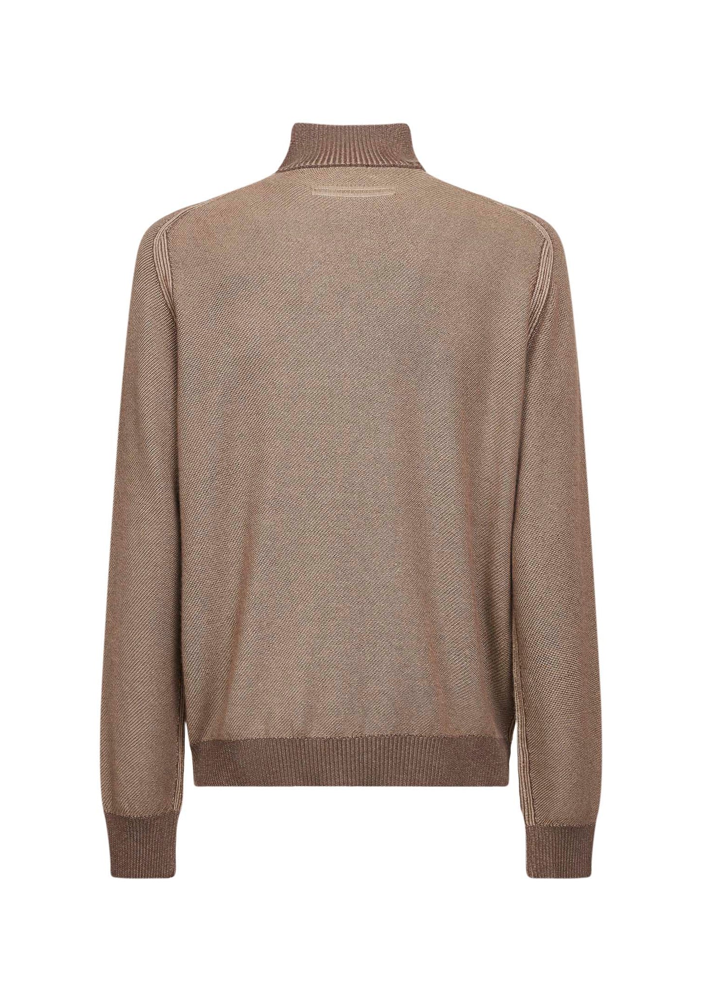 Brown Cashseta zip-up cardigan