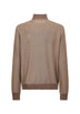 Brown Cashseta zip-up cardigan