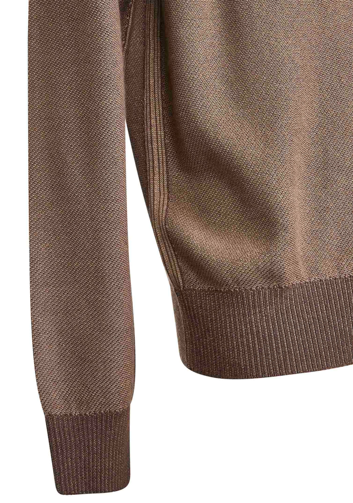 Brown Cashseta zip-up cardigan