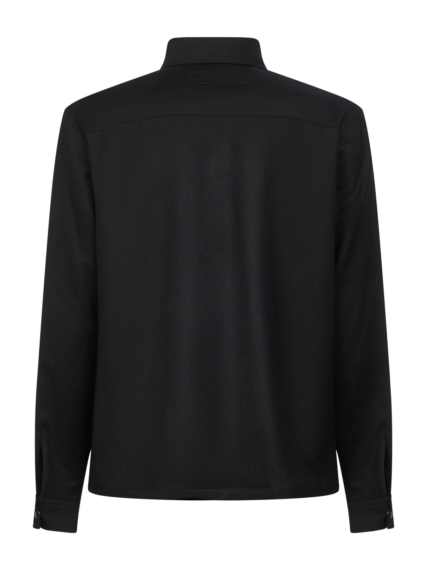Black Techmerino overshirt