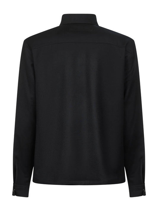 Black Techmerino overshirt
