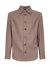 Overshirt in Cashmere e Seta marrone