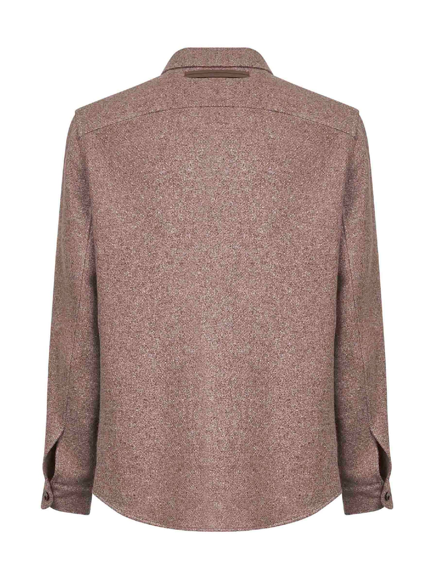 Overshirt in Cashmere e Seta marrone