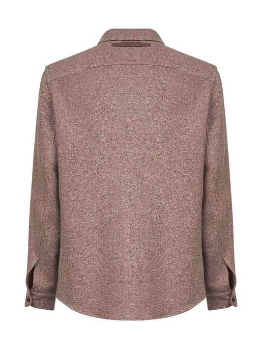 Brown Cashmere and Silk overshirt