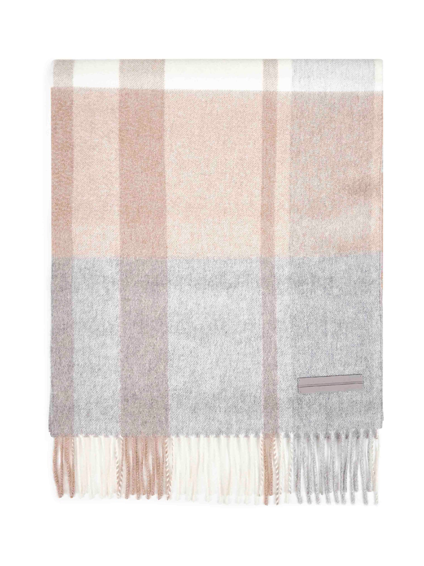 Sciarpa in Oasi Cashmere a quadri beige