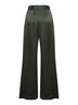 Green silk two-pleat trousers