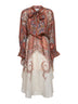 Paisley ramie Rhiannon midi dress