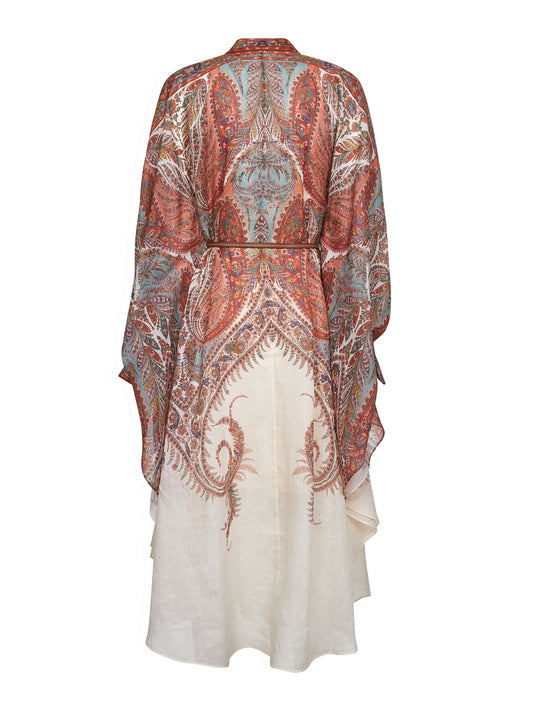 Abito midi Rhiannon in ramiè Paisley