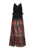 Black Paisley silk Rhiannon maxi dress