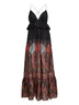 Black Paisley silk Rhiannon maxi dress
