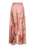 Pink Botanical Floral silk habotai Cascadian trousers