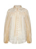 Cream ramie Coco embroidered blouse