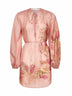 Pink Botanical Floral silk habotai Cascadian tunic top