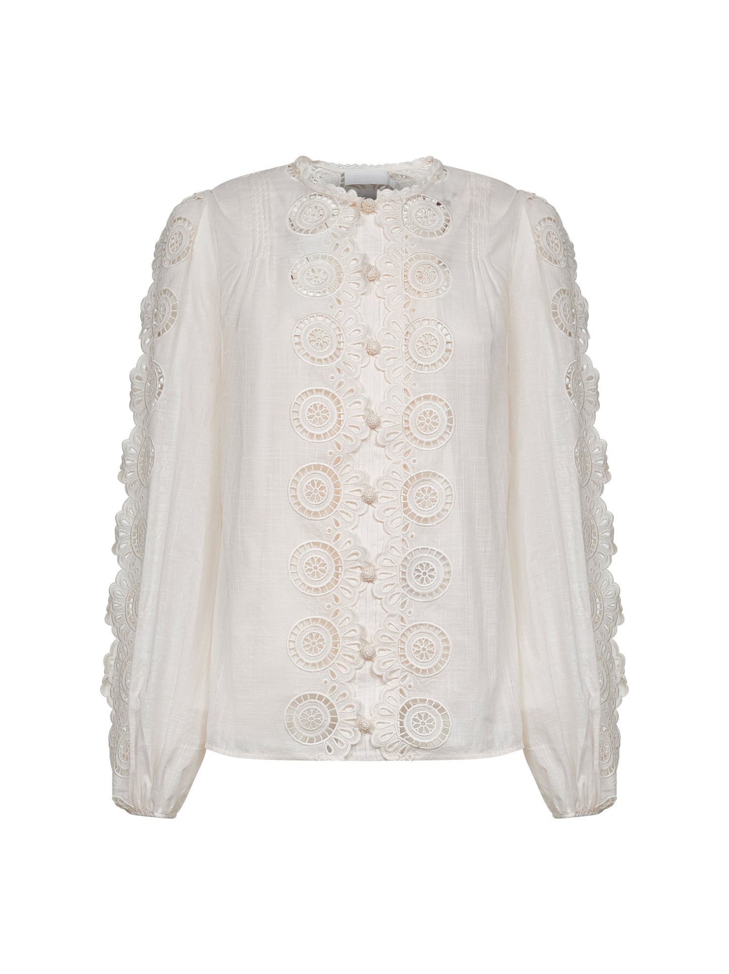 Ivory embroidered cotton Lucky blouse
