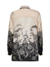 Cream and black floral habotai silk Rhiannon shirt by Zimmermann