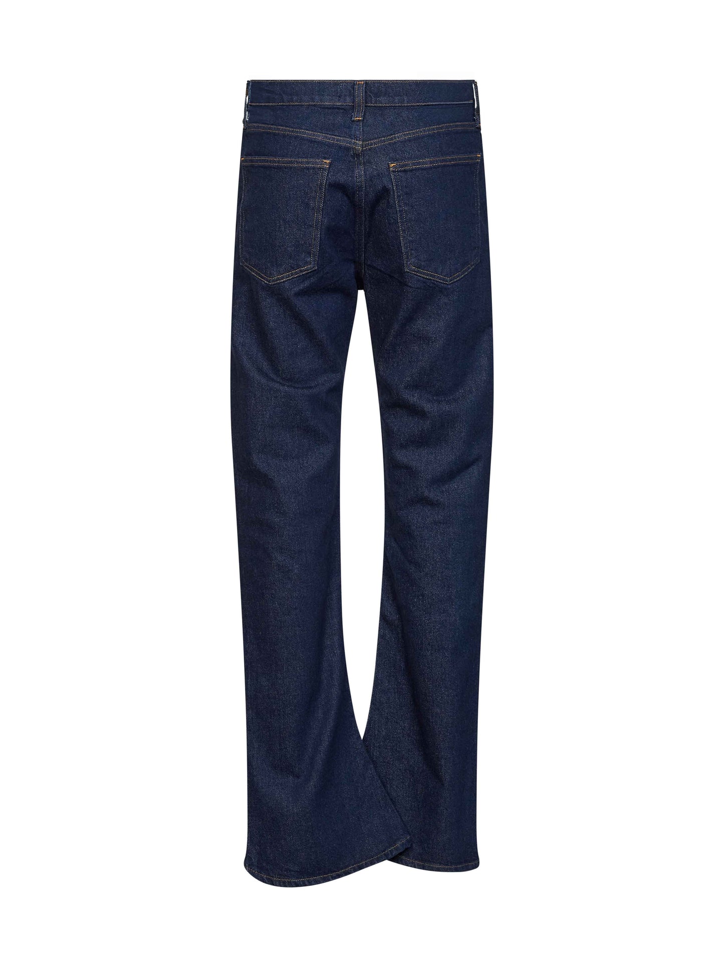 Blue stretch denim Mid Rise Kick Boot jeans
