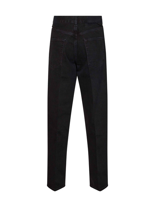 Jeans 80's in denim di cotone nero