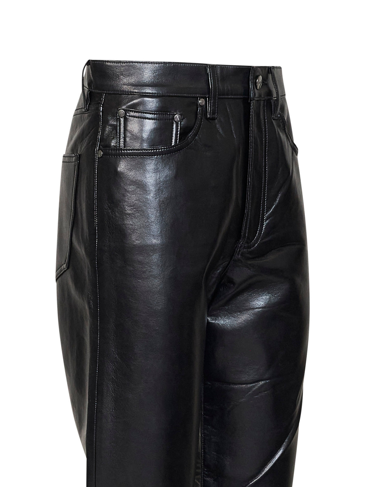 Jeans Lana in pelle riciclata nera