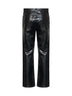 Jeans Lana in pelle riciclata nera