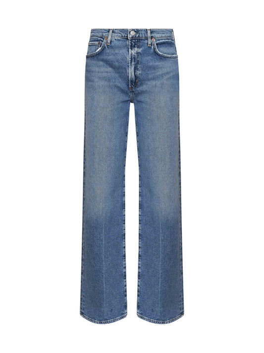 Jeans Harper Straight in denim stretch azzurro
