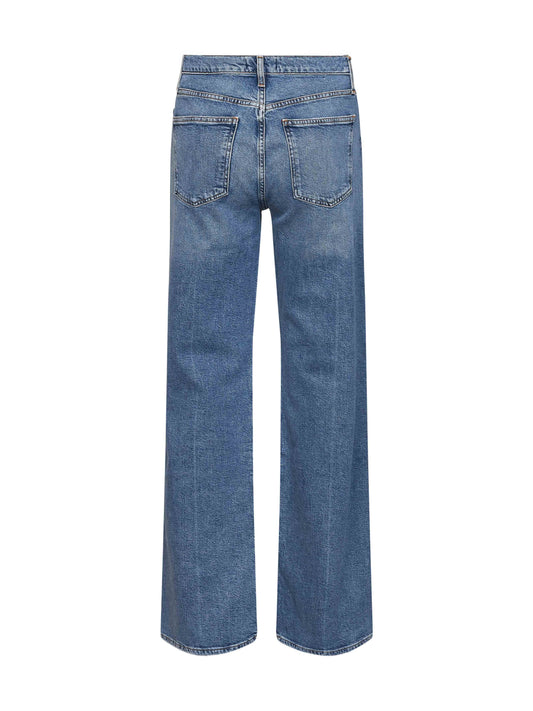 Jeans Harper Straight in denim stretch azzurro